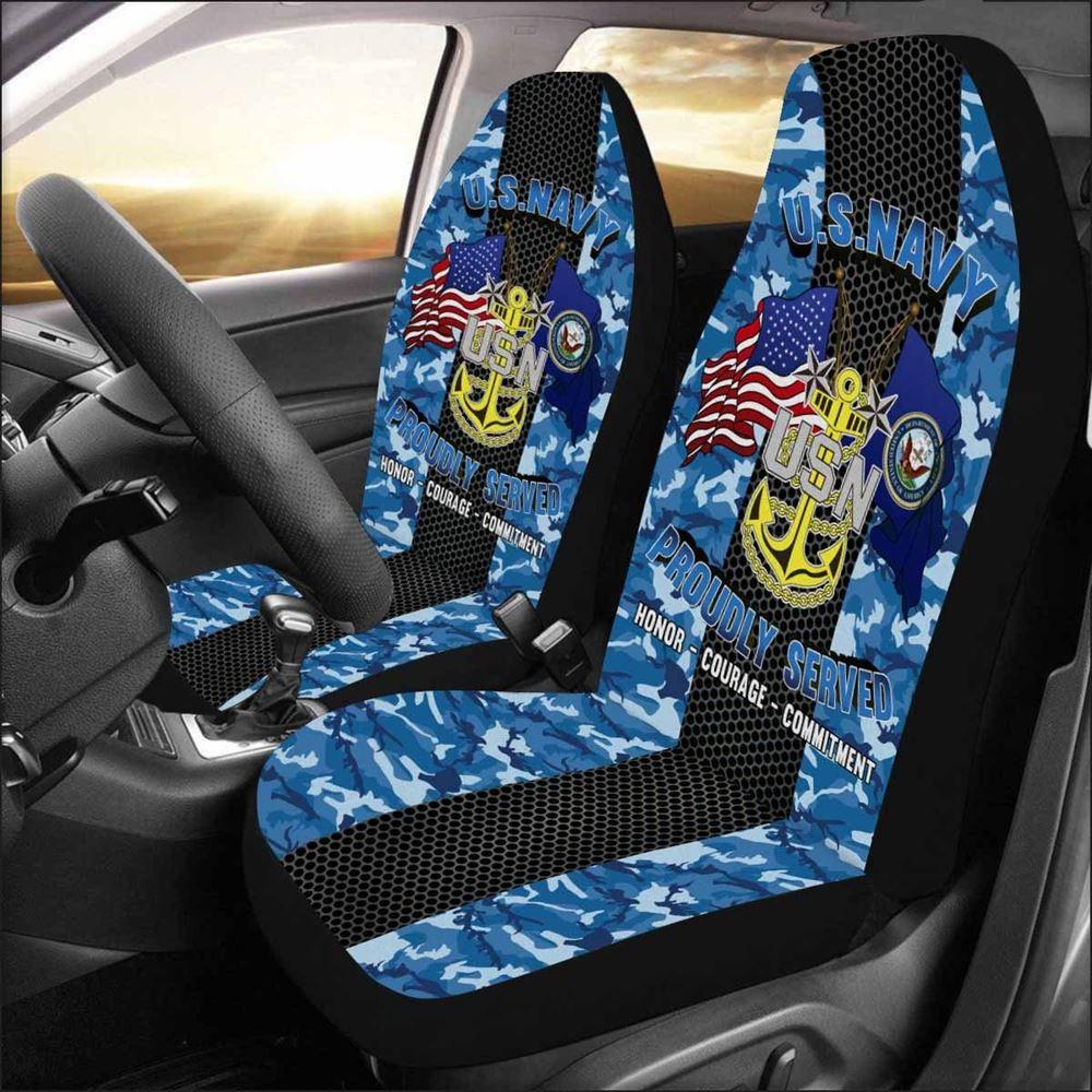 Veteran Car Seat Covers, Us Navy E-9 Master Chief Petty Officer E9 Mcpo Senior Noncommissioned Officer Collar Device Car Seat Covers