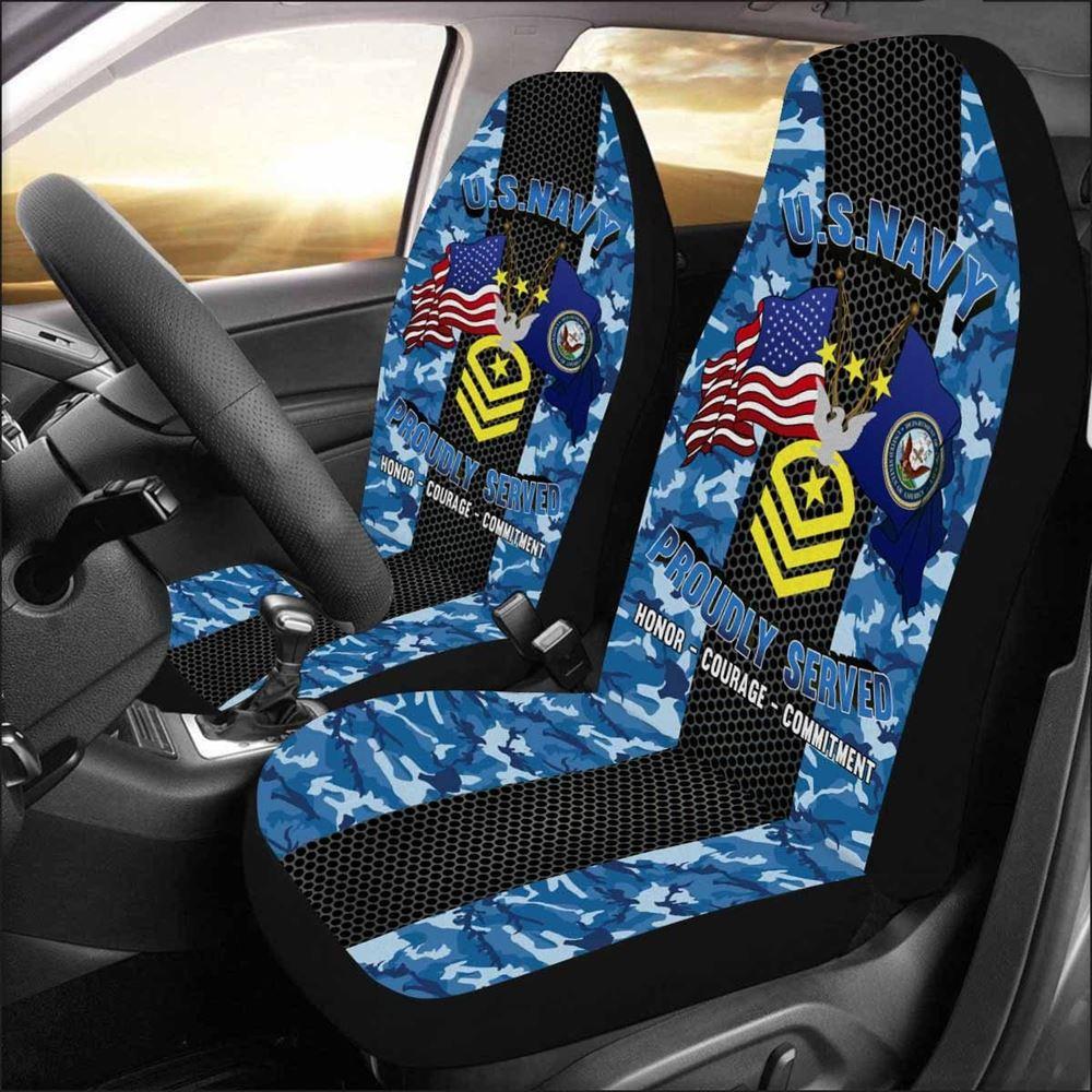 Veteran Car Seat Covers, Us Navy E-9 Master Chief Petty Officer Of The Navy E9 Mcpon Collar Device Car Seat Covers, Car Seat Covers Designs