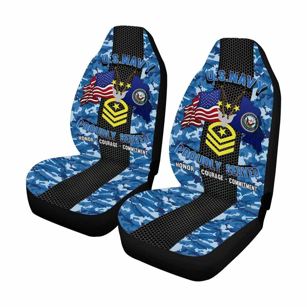 Veteran Car Seat Covers, Us Navy E-9 Master Chief Petty Officer Of The Navy E9 Mcpon Collar Device Car Seat Covers, Car Seat Covers Designs