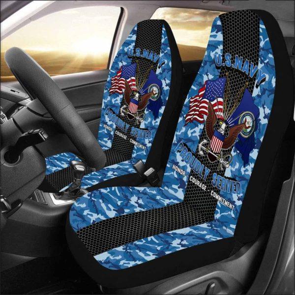 Veteran Car Seat Covers, Us Navy Logo Car Seat Covers, Car Seat Covers Designs