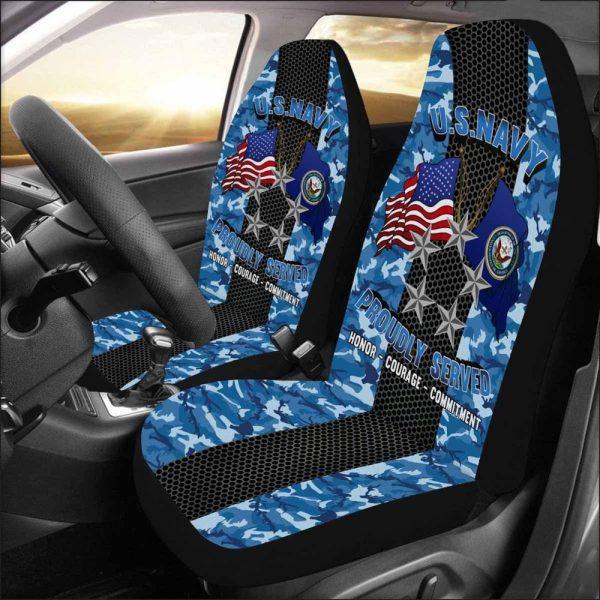 Veteran Car Seat Covers, Us Navy O-11 Fleet Admiral O11 Fadm Flag Officer Car Seat Covers, Car Seat Covers Designs