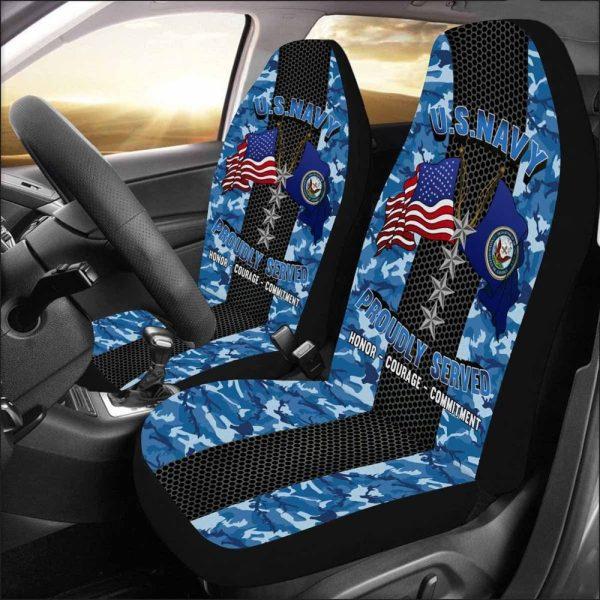 Veteran Car Seat Covers, Us Navy O-9 Vice Admiral O9 Vadm Flag Officer Car Seat Covers, Car Seat Covers Designs