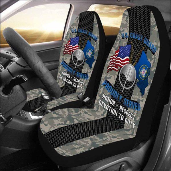 Veteran Car Seat Covers, Uscg Marine Science Technician Mst Logo Proudly Served Car Seat Covers, Car Seat Covers Designs