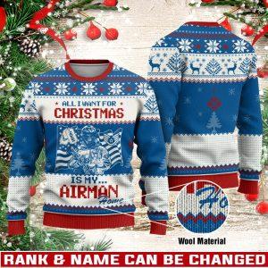 Veterans Sweater Personalized US Air Force Veteran Christmas Sweater With Your Military Rank Military Sweater Military Sweater Men s 1 qb24fy.jpg