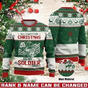 Veterans Sweater, Personalized US Army Veteran Christmas…
