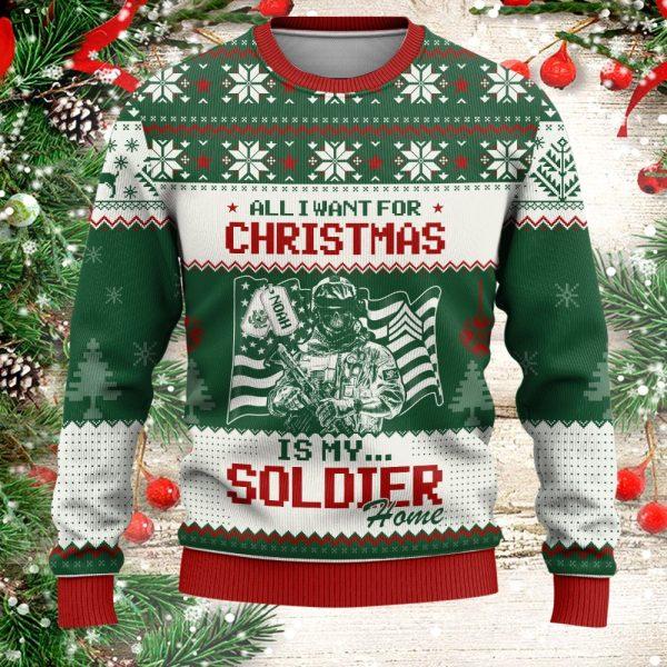 Veterans Sweater, Personalized US Army Veteran Christmas Sweater With Your Military Rank, Military Sweater, Military Sweater Men’s