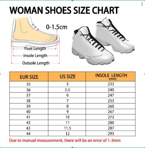 Women Air Jordan 13 Size Chart