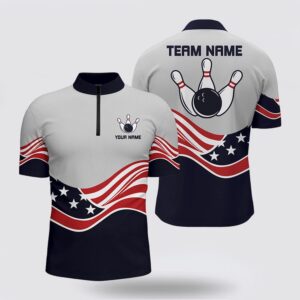 Bowling Jersey, American Flag Bowling Jersey For…