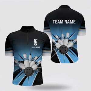 Bowling Jersey, Black And Blue Bowling Bowling…