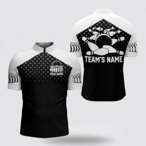 Bowling Jersey, Black White Bowling Bowling Jersey…