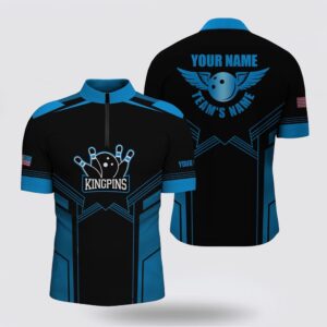 Bowling Jersey, Blue And Black Bowling Bowling…