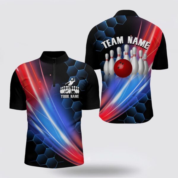 Bowling Jersey, Bowling 14 Zip Shirt For Men Custom Bowling Jersey For Team Bowling Jersey Bowling Shirt Bla