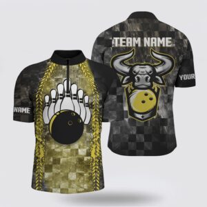 Bowling Jersey, Bowling Bull Black And Yellow…