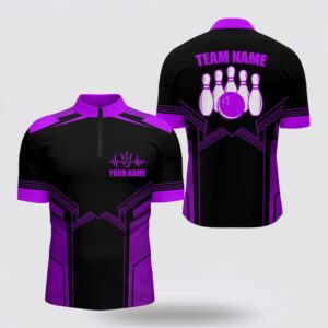 Bowling Jersey, Purple Bowling Bowling Jersey Shirt…