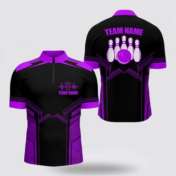 Bowling Jersey, Purple Bowling Bowling Jersey Shirt For Men Custom Bowling Jersey With Name Men Bowling Team