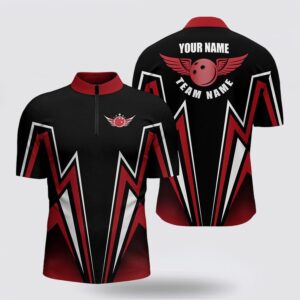 Bowling Jersey, Red And Black Bowling Bowling…