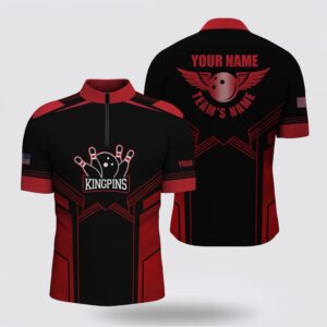 Bowling Jersey, Red And Black Bowling Bowling…