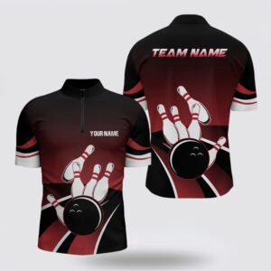 Bowling Jersey, Red And Black Men Bowling…