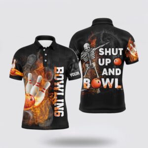 Bowling Polo Shirt, Funny Men Bowling Polo…