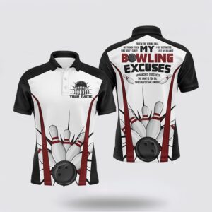 Bowling Polo Shirt, Funny Mens Bowling Polo…