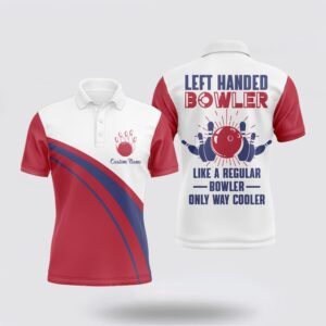 Bowling Polo Shirt, Left Handed Bowler Custom…