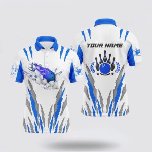 Bowling Polo Shirt, White Bowling Polo Shirts…