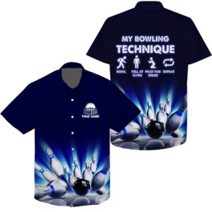 Bowling Hawaiian Shirt, My Bowling Technique Custom…