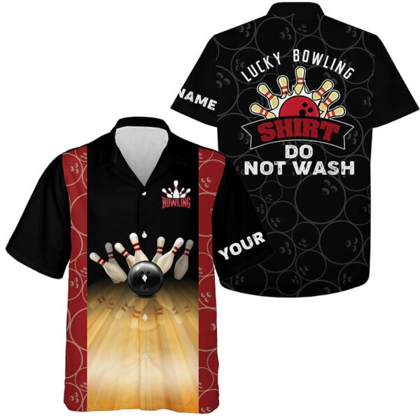 Bowling Hawaiian Shirt, Personalized Funny Vintage Bowling Hawaiian Shirt For Men Custom Lucky Bowling Shirt Do Not Wash