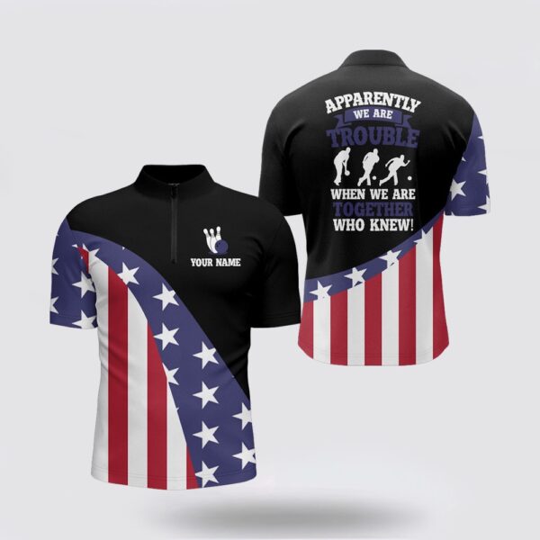 Bowling Jersey, American Flag Bowling Shirt For Men Custom Bowling Jersey Funny Patriots Bowlers League Bowling Jersey