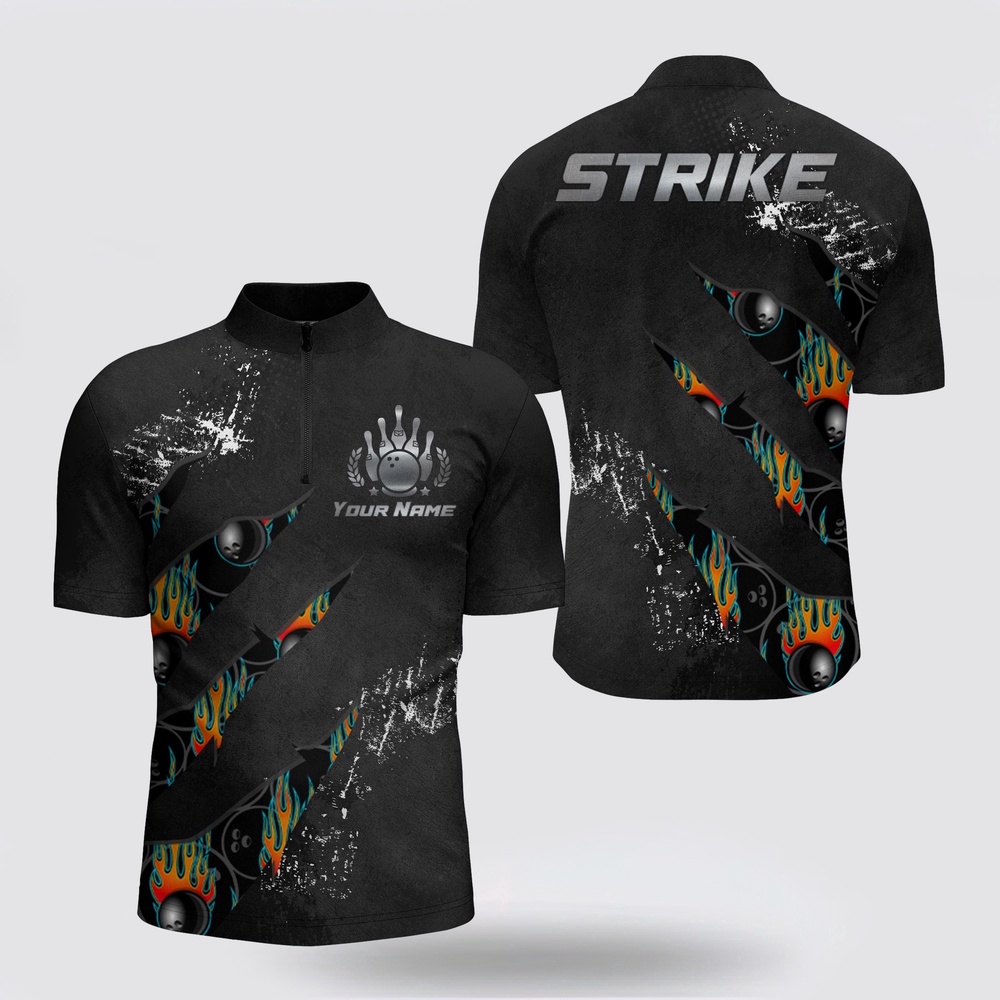 Bowling Jersey, Custom Bowling Jersey Bowling Shirt For Men, Strike Men Bowlers Jersey Short Sleeve