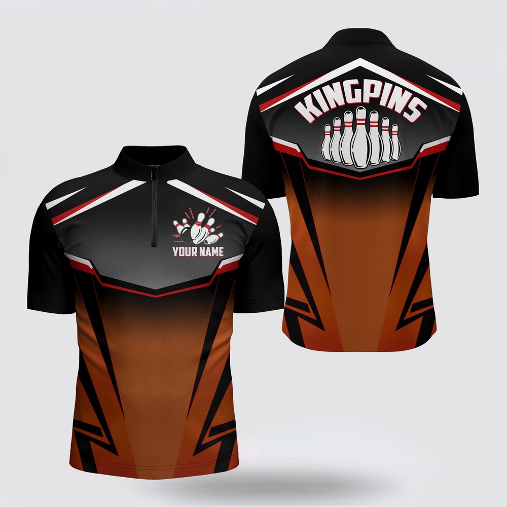 Bowling Jersey, Custom Bowling Shirt For Men, Kingpins Orange Bowling Jersey Bowling Shirt With Name, Men Bowlers Bowling Jersey, Custom Bowling Shirt For Men, Kingpins Orange Bowling Jersey Bowling Shirt With Name, Men Bowlers