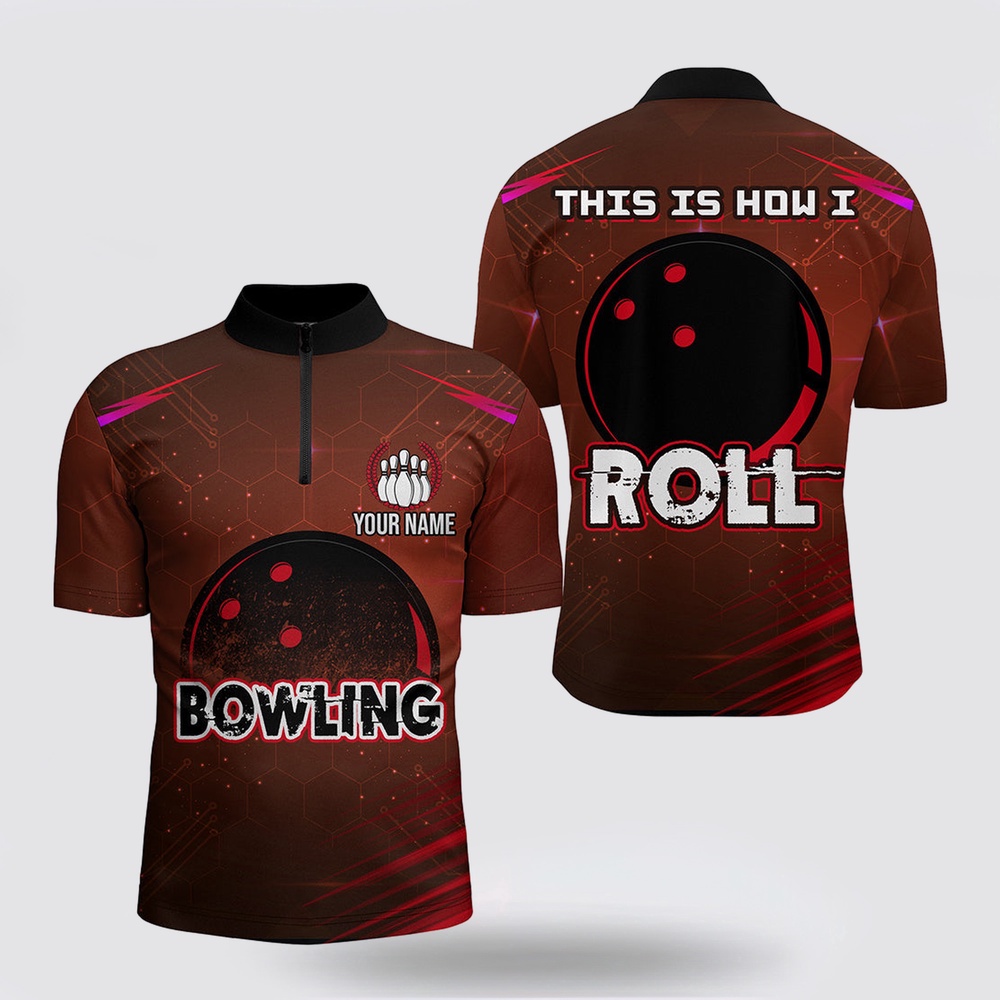 Bowling Jersey, Custom Bowling Shirt For Men, This Is How I Roll Bowling Jersey Bowling Shirt Men Bowling Jersey