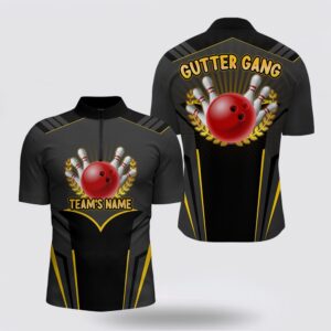 Bowling Jersey, Gutter Gang Funny Bowling Shirt…