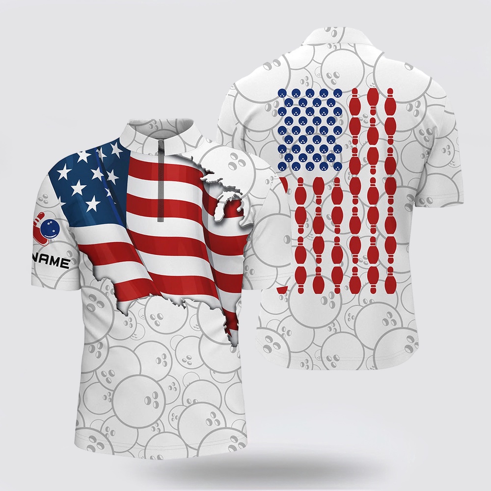 Bowling Jersey, Patriotic Men’s Bowling Shirt American Flag Custom Name Bowlers Jersey Short Sleeve Bowling Jersey, Patriotic Men’s Bowling Shirt American Flag Custom Name Bowlers Jersey Short Sleeve