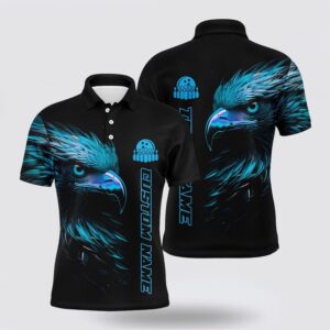 Bowling Polo Shirt, Blue Eagle Custom Bowling…