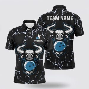 Bowling Polo Shirt, Bowling Bull Thunder Lightning…