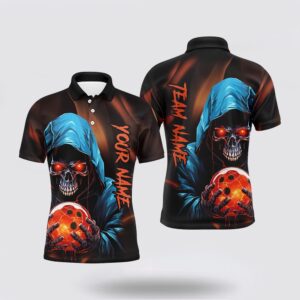 Bowling Polo Shirt, Bowling Grim Reaper Custom…