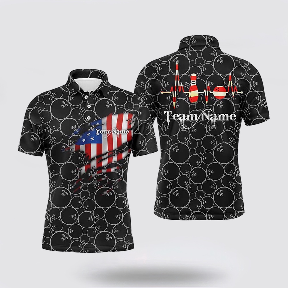 Bowling Polo Shirt, Men Polo Shirt Black Bowling Ball Customize Ameircan Flag Bowling Shirts For Men, Polo Bowling Shirt Bowling Polo Shirt, Men Polo Shirt Black Bowling Ball Customize Ameircan Flag Bowling Shirts For Men, Polo Bowling Shirt