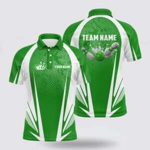 Bowling Polo Shirt, Mens Bowling Short Sleeve…