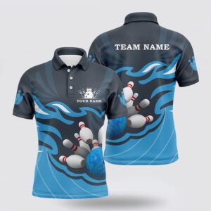 Bowling Polo Shirt, Mens Polo Bowling Shirt…