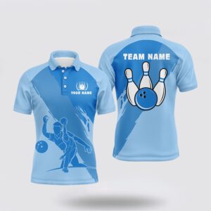 Bowling Polo Shirt, Personalized 3D Bowling Polo…