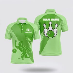 Bowling Polo Shirt, Personalized 3D Bowling Polo…