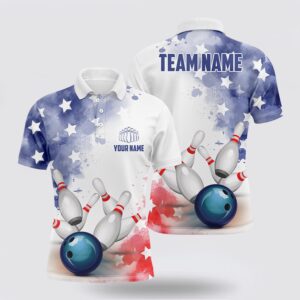 Bowling Polo Shirt, Personalized 3D Mens Bowling…