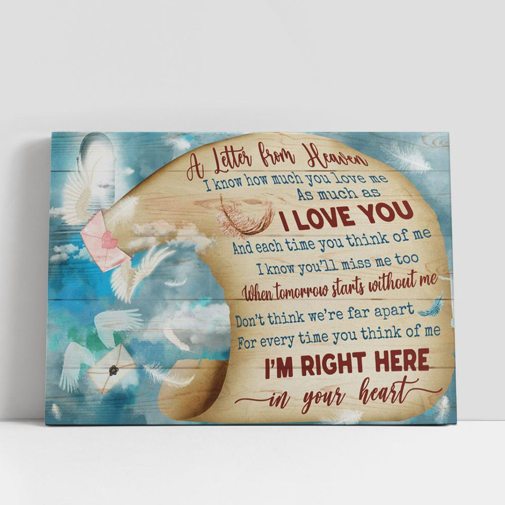 Christian Canvas Wall Art, A Letter From Heaven Large Canvas Art