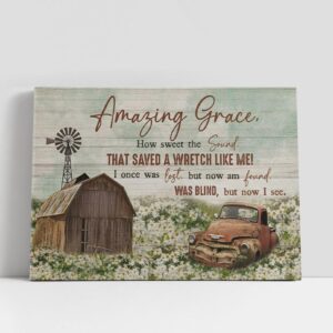 Christian Canvas Wall Art Amazing Grace How Sweet The Sound Farmhouse Style Canvas Print 1 zrjs7k.jpg