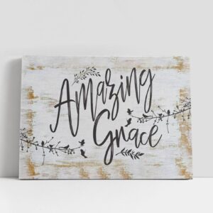 Christian Canvas Wall Art, Amazing Grace How…