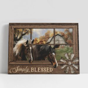 Christian Canvas Wall Art Amazing Horse Farm Simply Blessed Canvas Poster 1 l7oljq.jpg