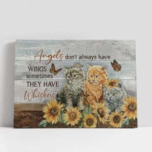 Christian Canvas Wall Art Angels Don t Always Have Wings Cat Sunflower Field Canvas Painting Christian Gifts Wall Art 1 fujmu6.jpg