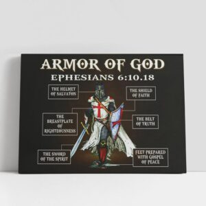 Christian Canvas Wall Art, Armor Of God…