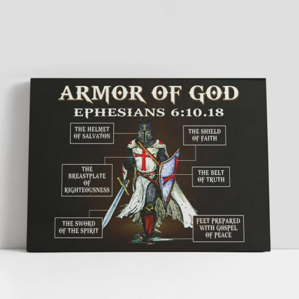 Christian Canvas Wall Art, Armor Of God Canvas Art, Christian Gifts Wall Art